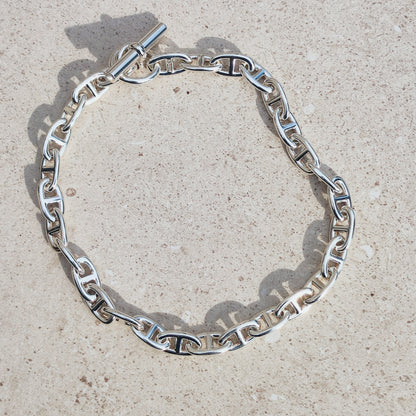 Vintage Hermès Chaîne d’Ancre Grand Modèle Sterling Silver Collier circa 1980