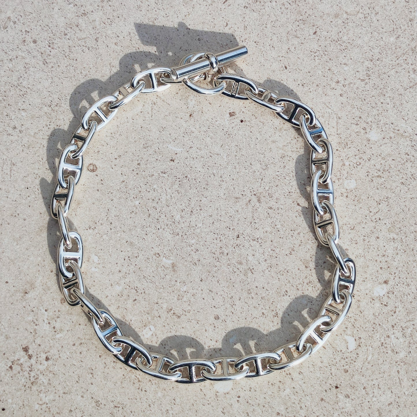 Vintage Hermès Chaîne d’Ancre Grand Modèle Sterling Silver Collier circa 1980
