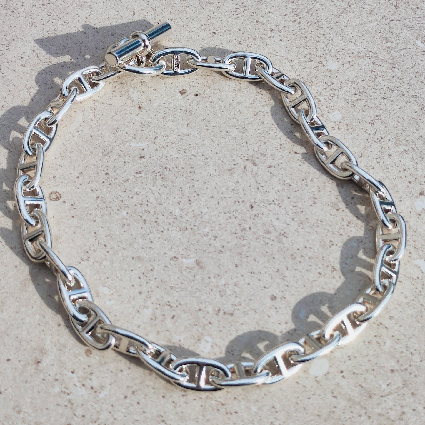 Vintage Hermès Chaîne d’Ancre Grand Modèle Sterling Silver Collier circa 1980