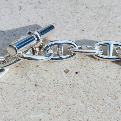 Vintage Hermès Chaîne d’Ancre Grand Modèle Sterling Silver Collier circa 1980