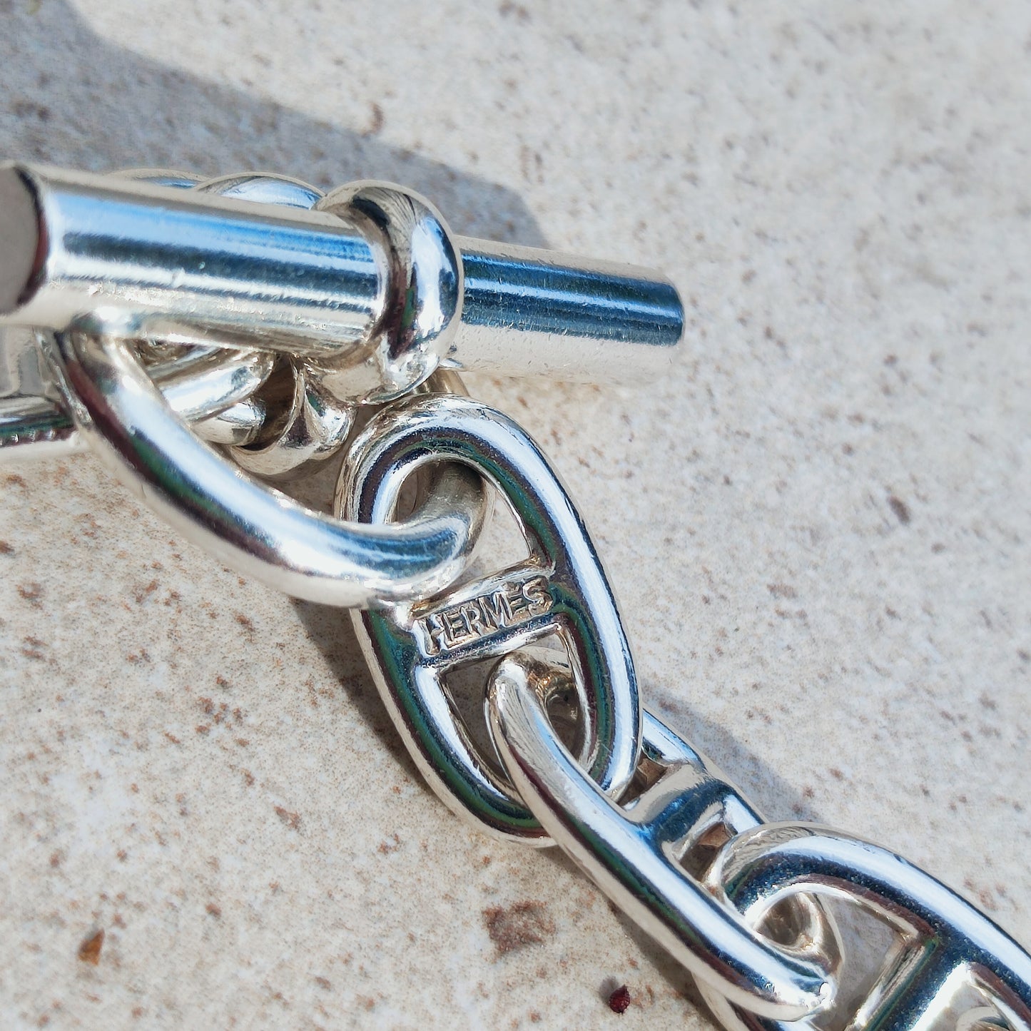 Vintage Hermès Chaîne d’Ancre Grand Modèle Sterling Silver Collier circa 1980