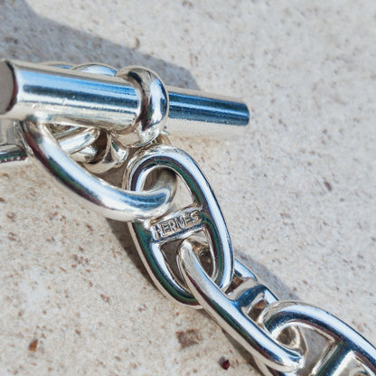 Vintage Hermès Chaîne d’Ancre Grand Modèle Sterling Silver Collier circa 1980