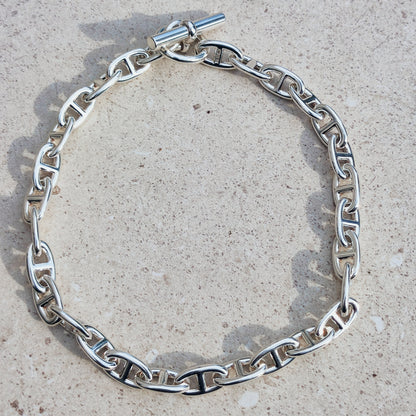 Vintage Hermès Chaîne d’Ancre Grand Modèle Sterling Silver Collier circa 1980