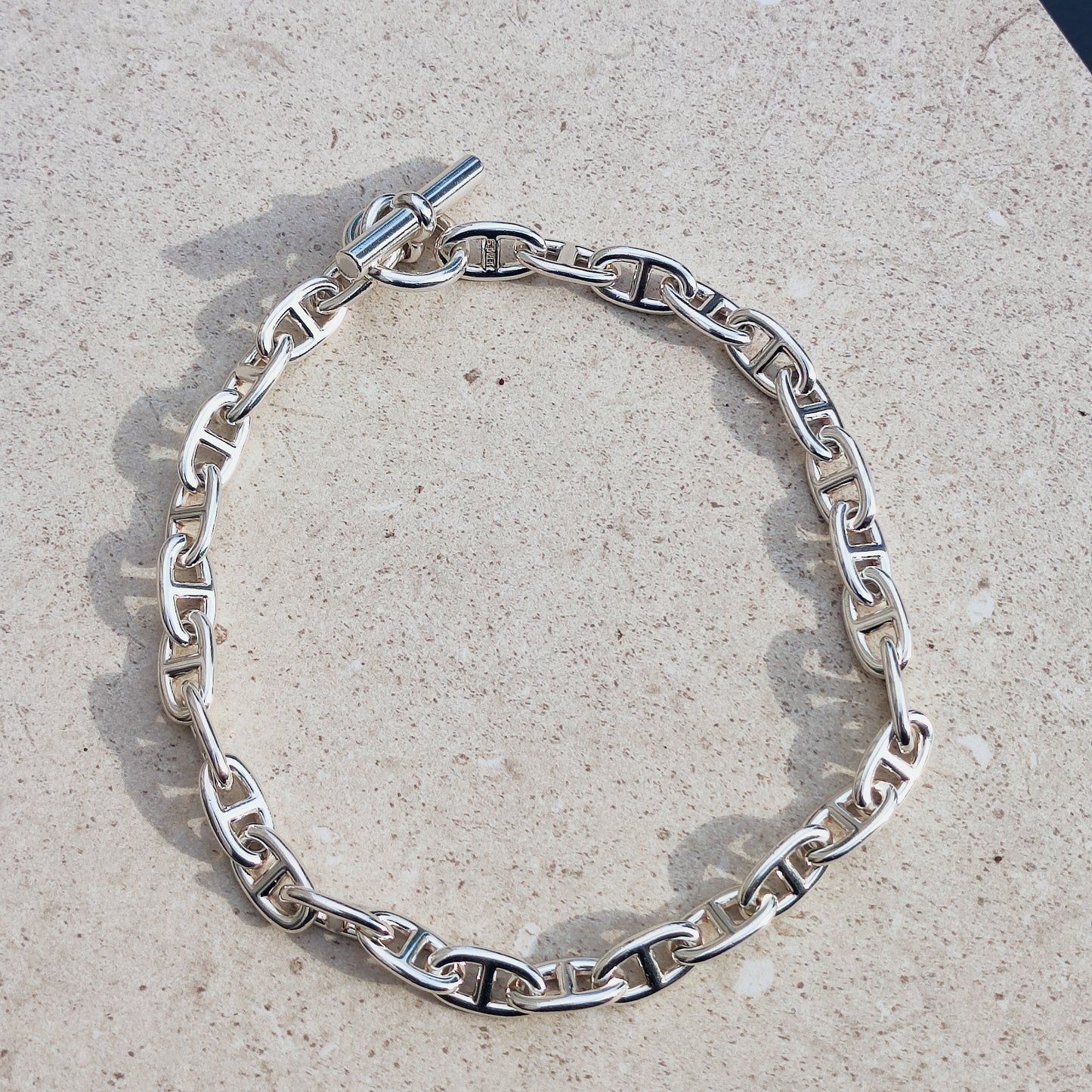Vintage Hermès Chaîne d’Ancre Grand Modèle Sterling Silver Collier circa 1980
