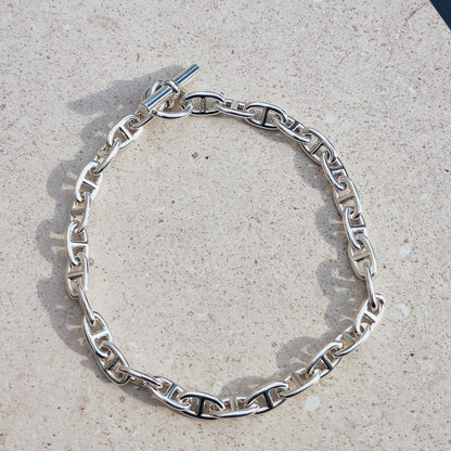 Vintage Hermès Chaîne d’Ancre Grand Modèle Sterling Silver Collier circa 1980