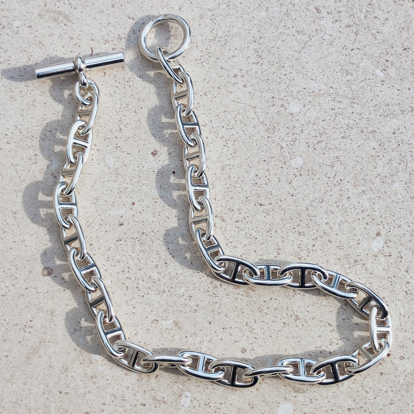 Vintage Hermès Chaîne d’Ancre Grand Modèle Sterling Silver Collier circa 1980