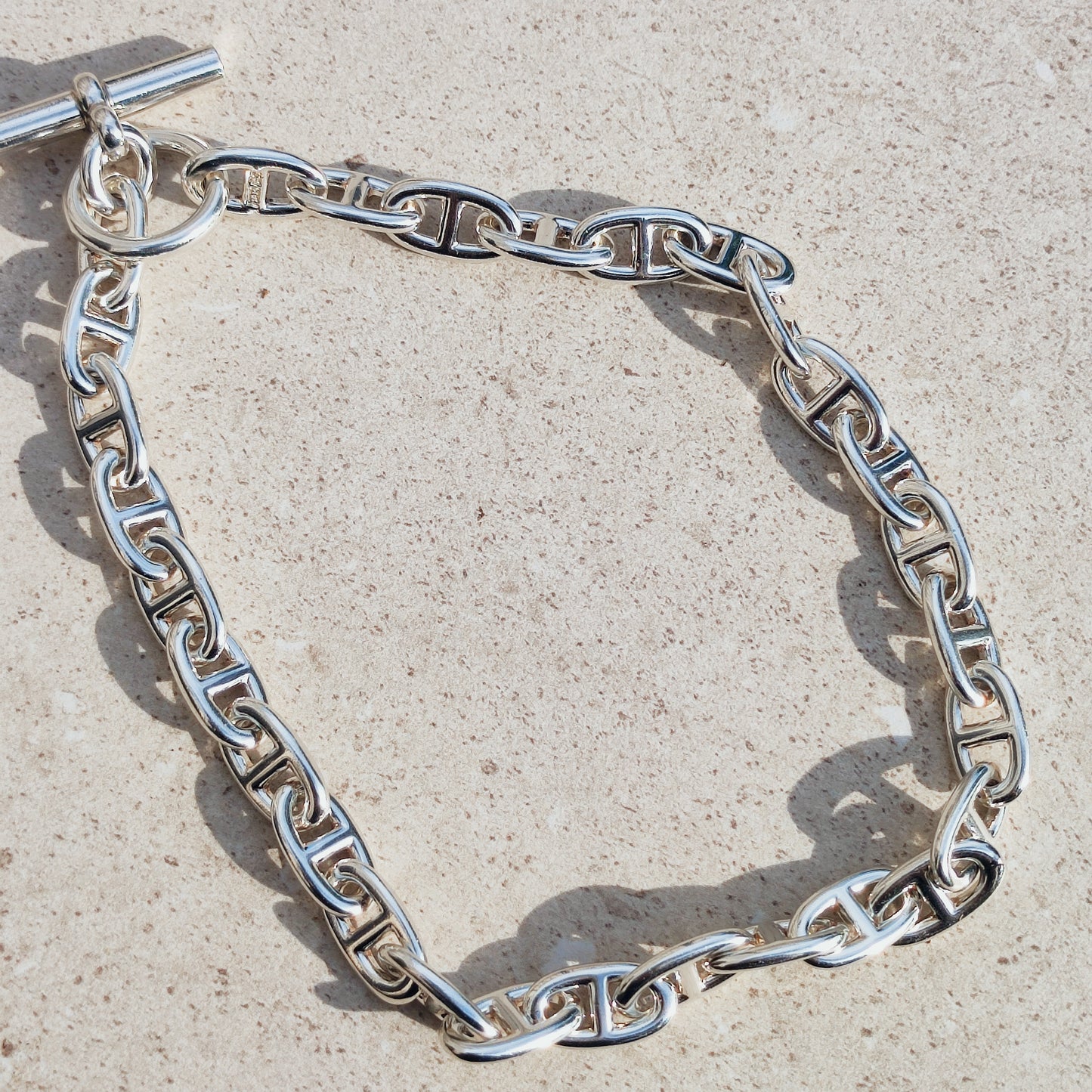 Vintage Hermès Chaîne d’Ancre Grand Modèle Sterling Silver Collier circa 1980