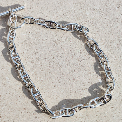 Vintage Hermès Chaîne d’Ancre Grand Modèle Sterling Silver Collier circa 1980