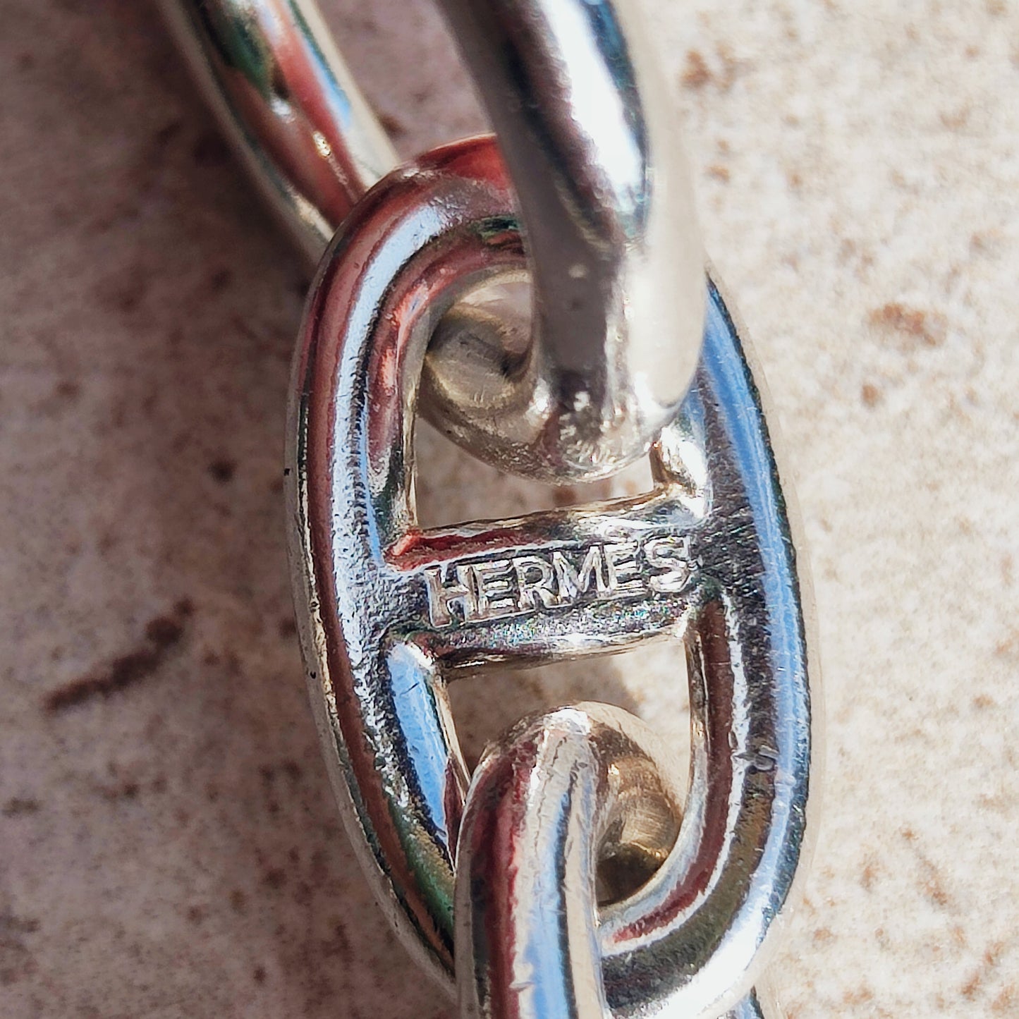 Vintage Hermès Chaîne d’Ancre Grand Modèle Sterling Silver Bracelet circa 1980