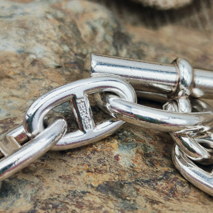 Vintage Hermès Chaîne d’Ancre Grand Modèle Sterling Silver Bracelet circa 1980