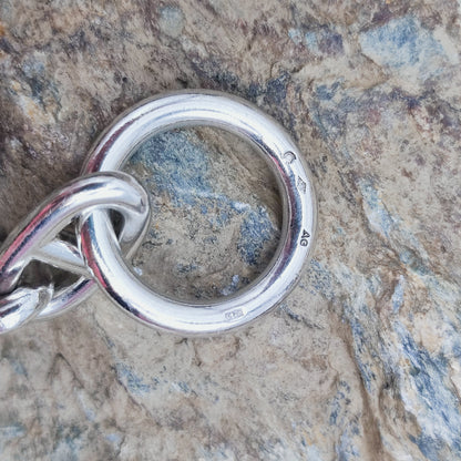Vintage Hermès Chaîne d’Ancre Grand Modèle Sterling Silver Bracelet circa 1980