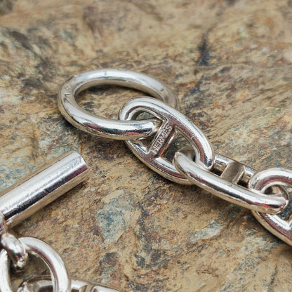 Vintage Hermès Chaîne d’Ancre Grand Modèle Sterling Silver Bracelet circa 1980