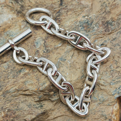 Vintage Hermès Chaîne d’Ancre Grand Modèle Sterling Silver Bracelet circa 1980