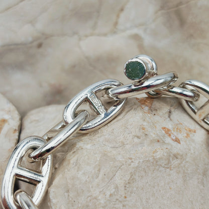 Vintage Hermès Chaîne d’Ancre Grand Modèle Sterling Silver Bracelet circa 1980