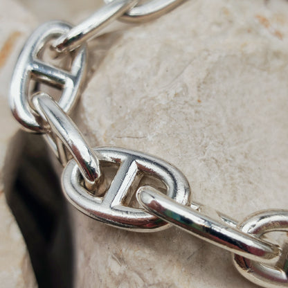 Vintage Hermès Chaîne d’Ancre Grand Modèle Sterling Silver Bracelet circa 1980