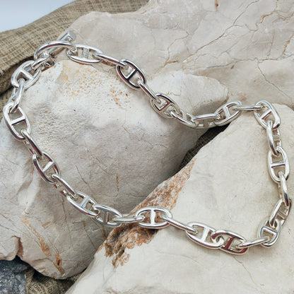 Vintage Hermès Chaîne d’Ancre Grand Modèle Sterling Silver Collier circa 1980