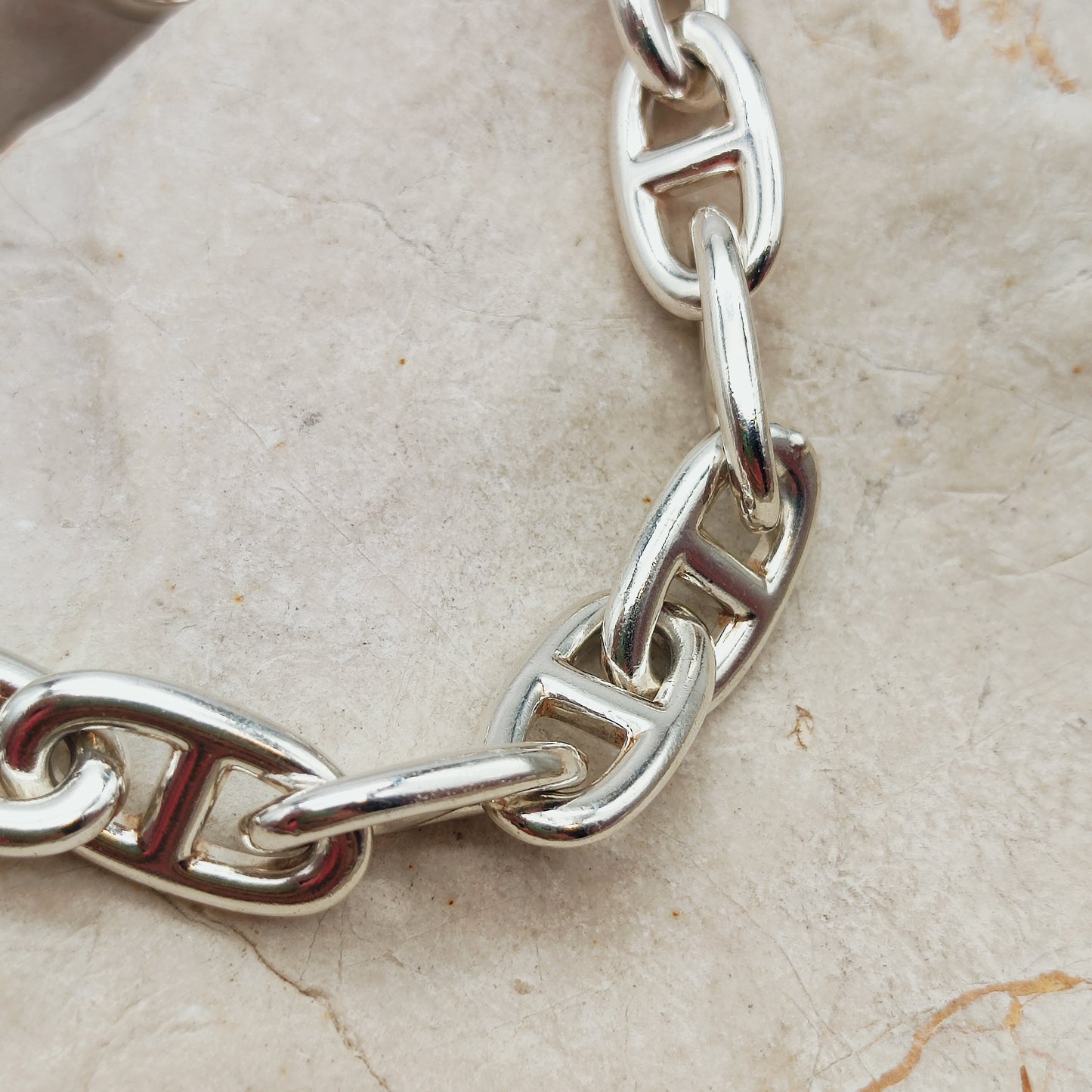 Vintage Hermès Chaîne d’Ancre Grand Modèle Sterling Silver Collier circa 1980