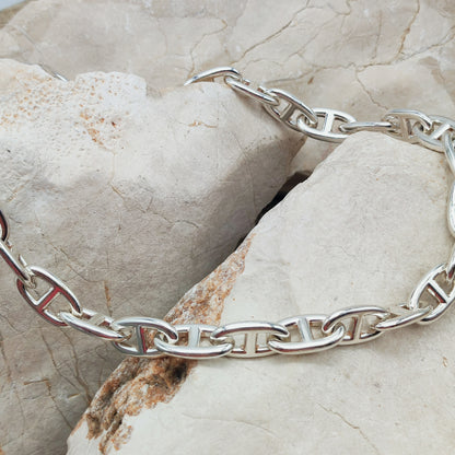 Vintage Hermès Chaîne d’Ancre Grand Modèle Sterling Silver Collier circa 1980