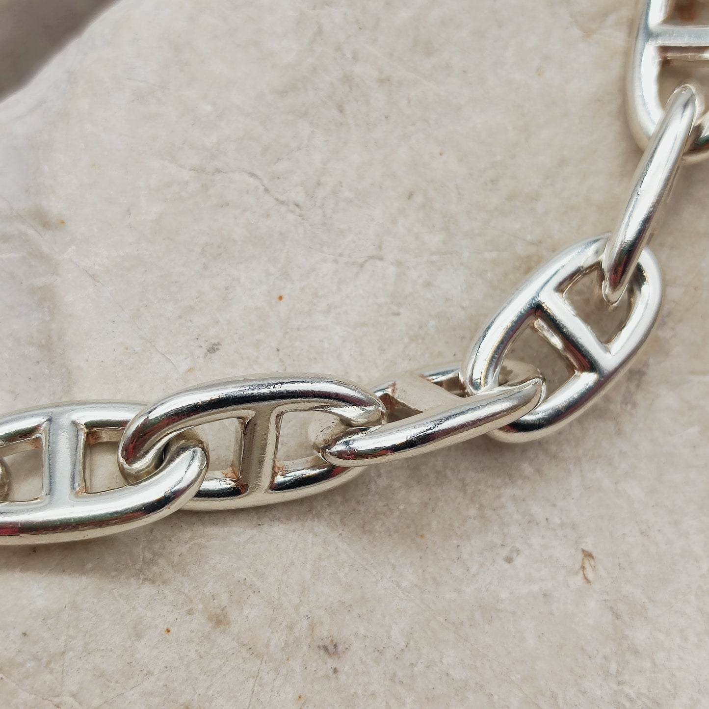 Vintage Hermès Chaîne d’Ancre Grand Modèle Sterling Silver Collier circa 1980