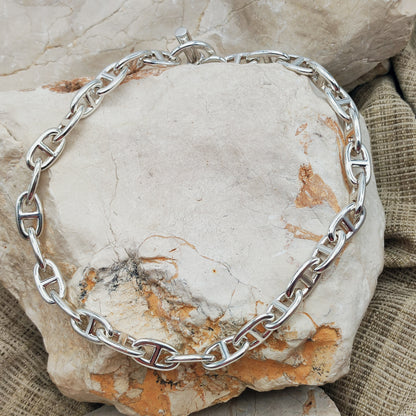 Vintage Hermès Chaîne d’Ancre Grand Modèle Sterling Silver Collier circa 1980