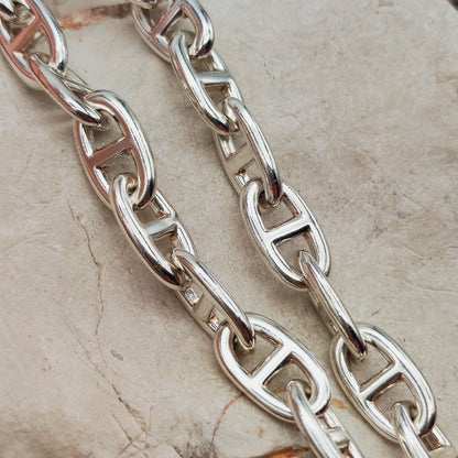 Vintage Hermès Chaîne d’Ancre Grand Modèle Sterling Silver Collier circa 1980