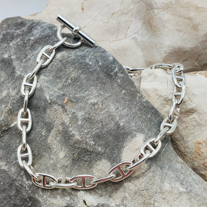 Vintage Hermès Chaîne d’Ancre Grand Modèle Sterling Silver Collier circa 1980