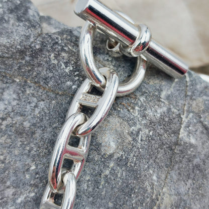 Vintage Hermès Chaîne d’Ancre Grand Modèle Sterling Silver Collier circa 1980
