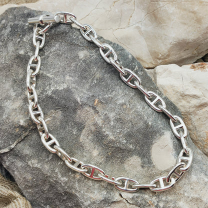Vintage Hermès Chaîne d’Ancre Grand Modèle Sterling Silver Collier circa 1980