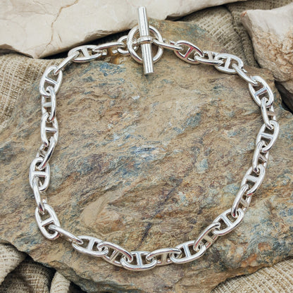 Vintage Hermès Chaîne d’Ancre Grand Modèle Sterling Silver Collier circa 1980