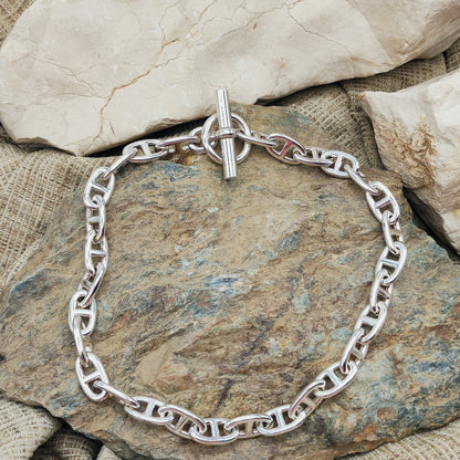 Vintage Hermès Chaîne d’Ancre Grand Modèle Sterling Silver Collier circa 1980