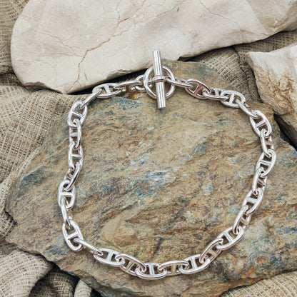 Vintage Hermès Chaîne d’Ancre Grand Modèle Sterling Silver Collier circa 1980