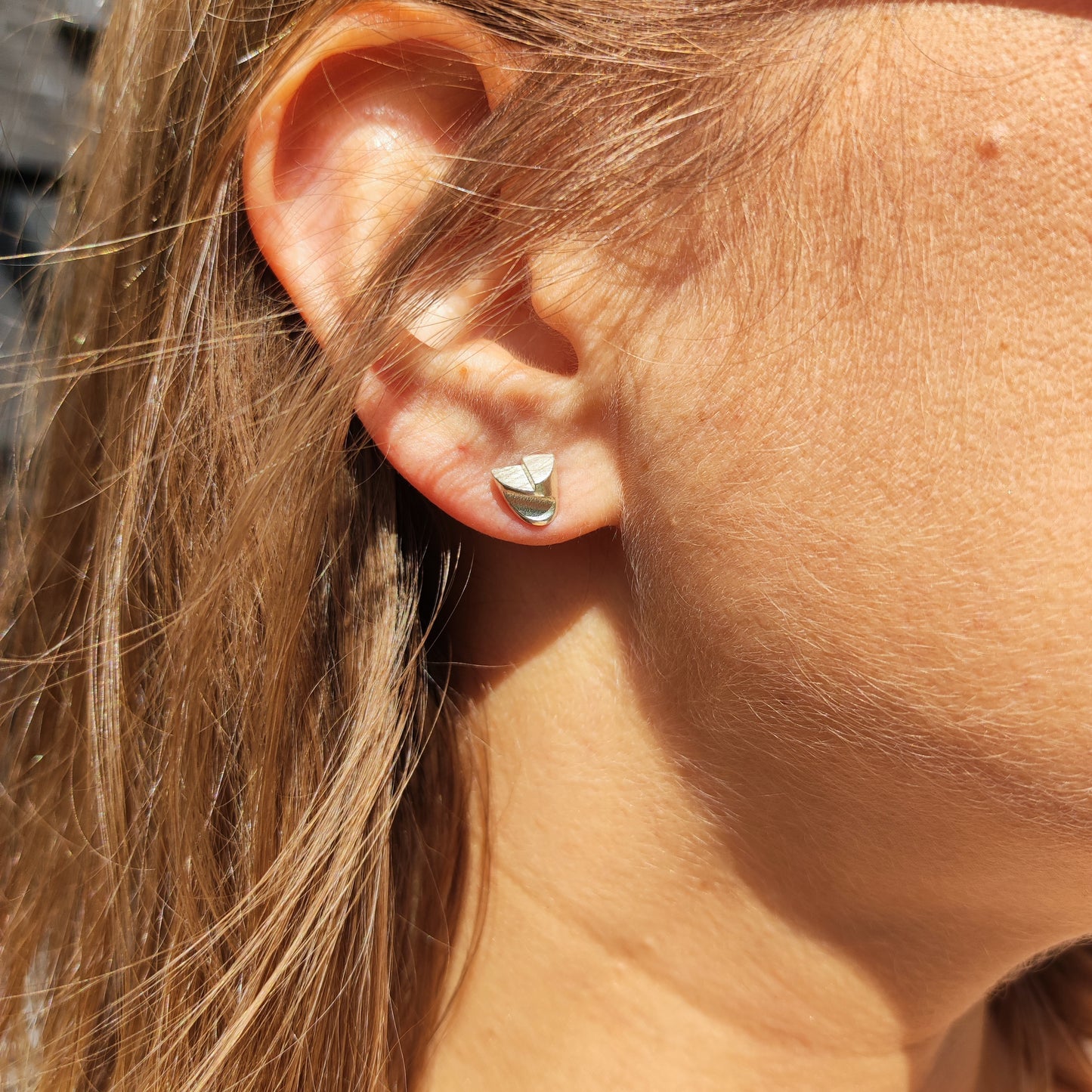 Lapponia Etna Sterling Silver Stud Earrings by Zoltan Popovits