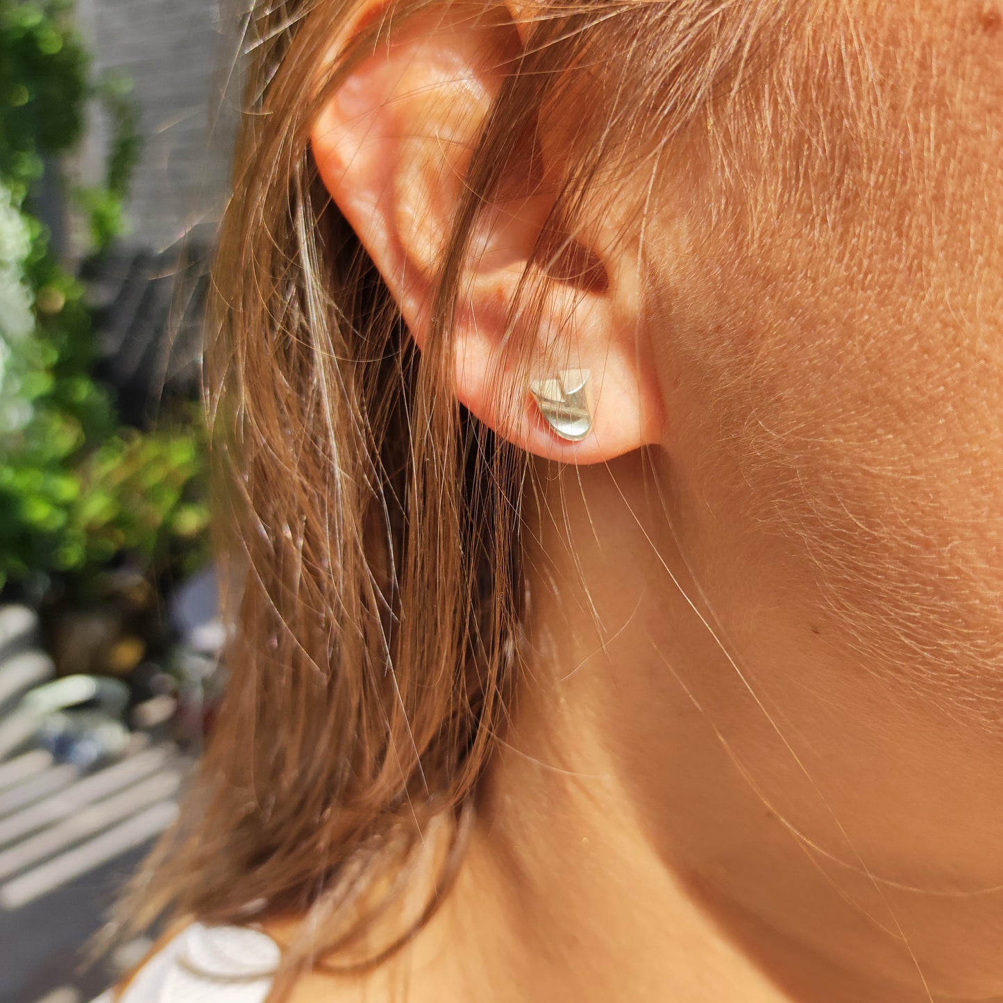 Lapponia Etna Sterling Silver Stud Earrings by Zoltan Popovits