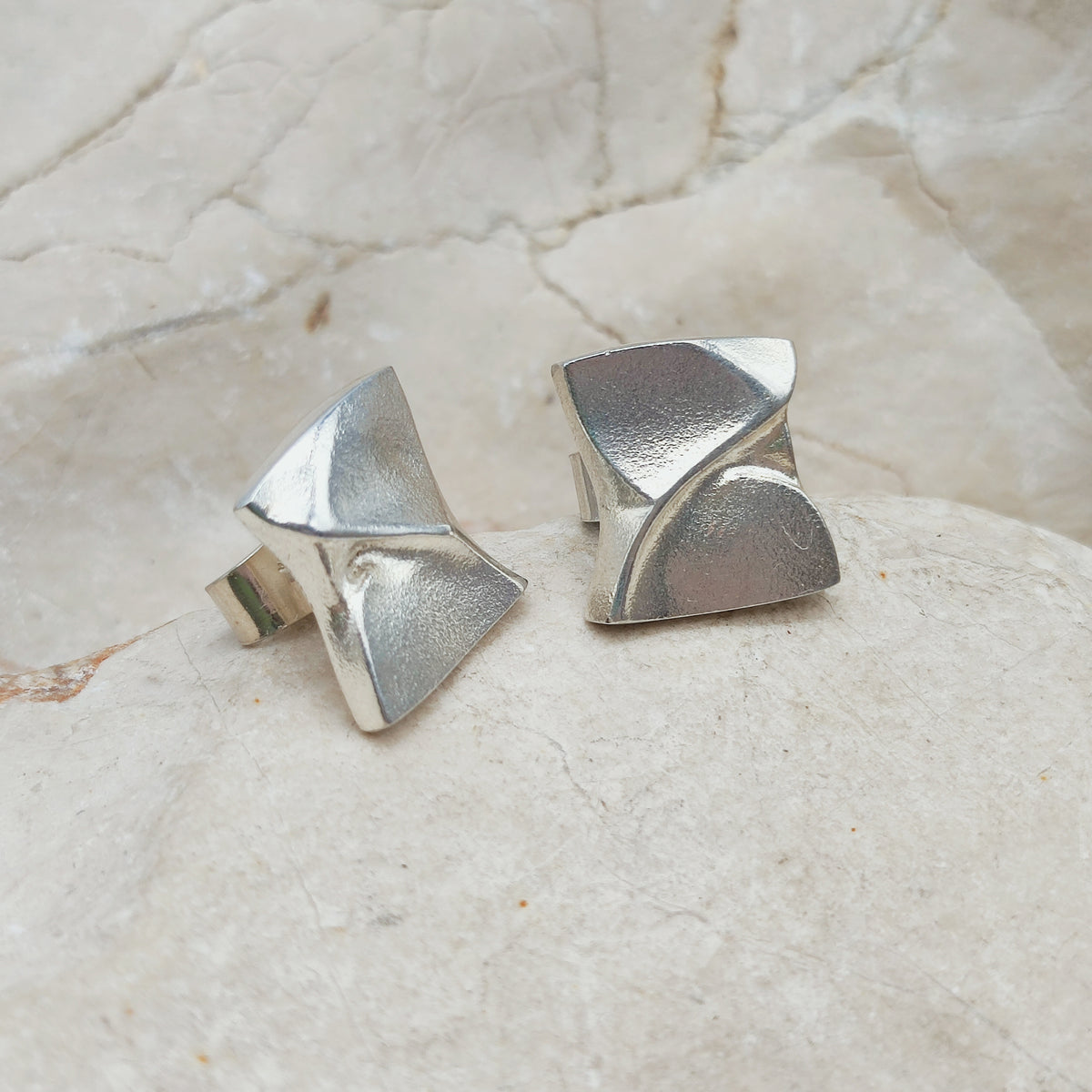 Sterling Silver Ix Earrings by Björn Weckström for Lapponia