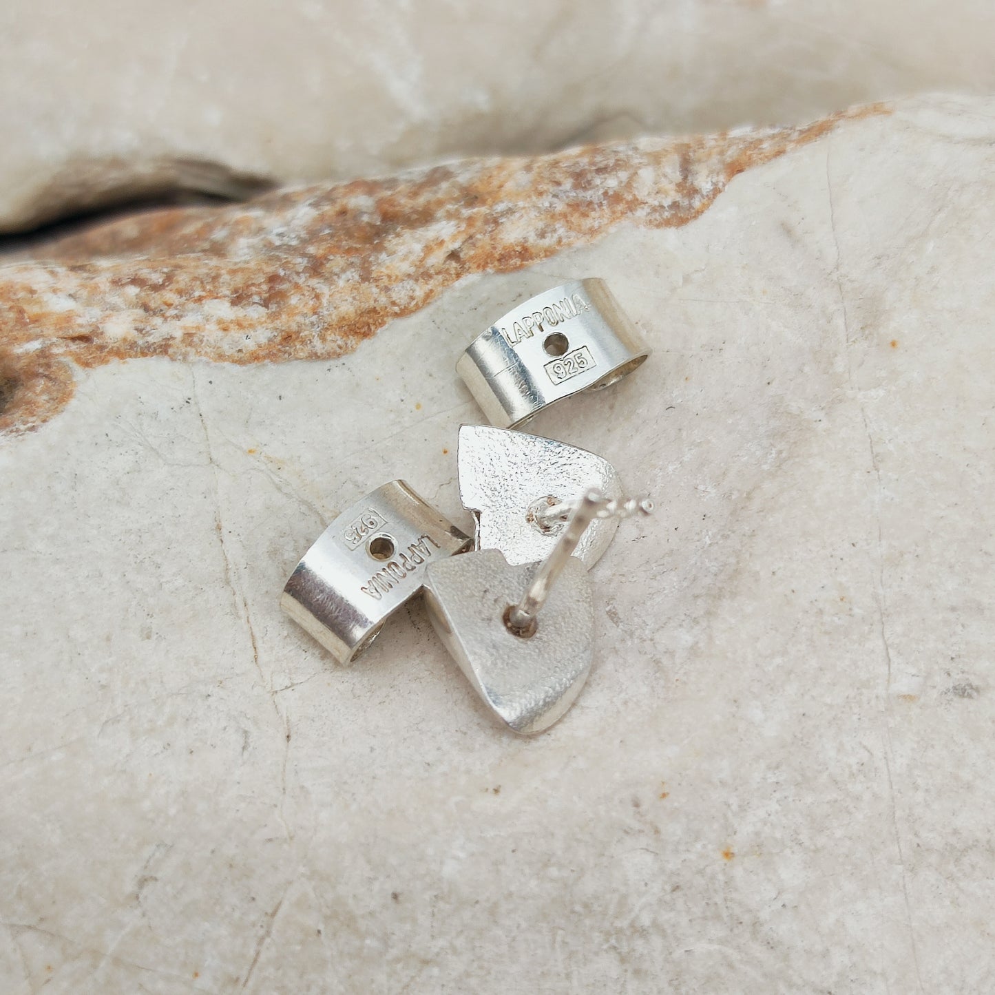 Lapponia Etna Sterling Silver Stud Earrings by Zoltan Popovits