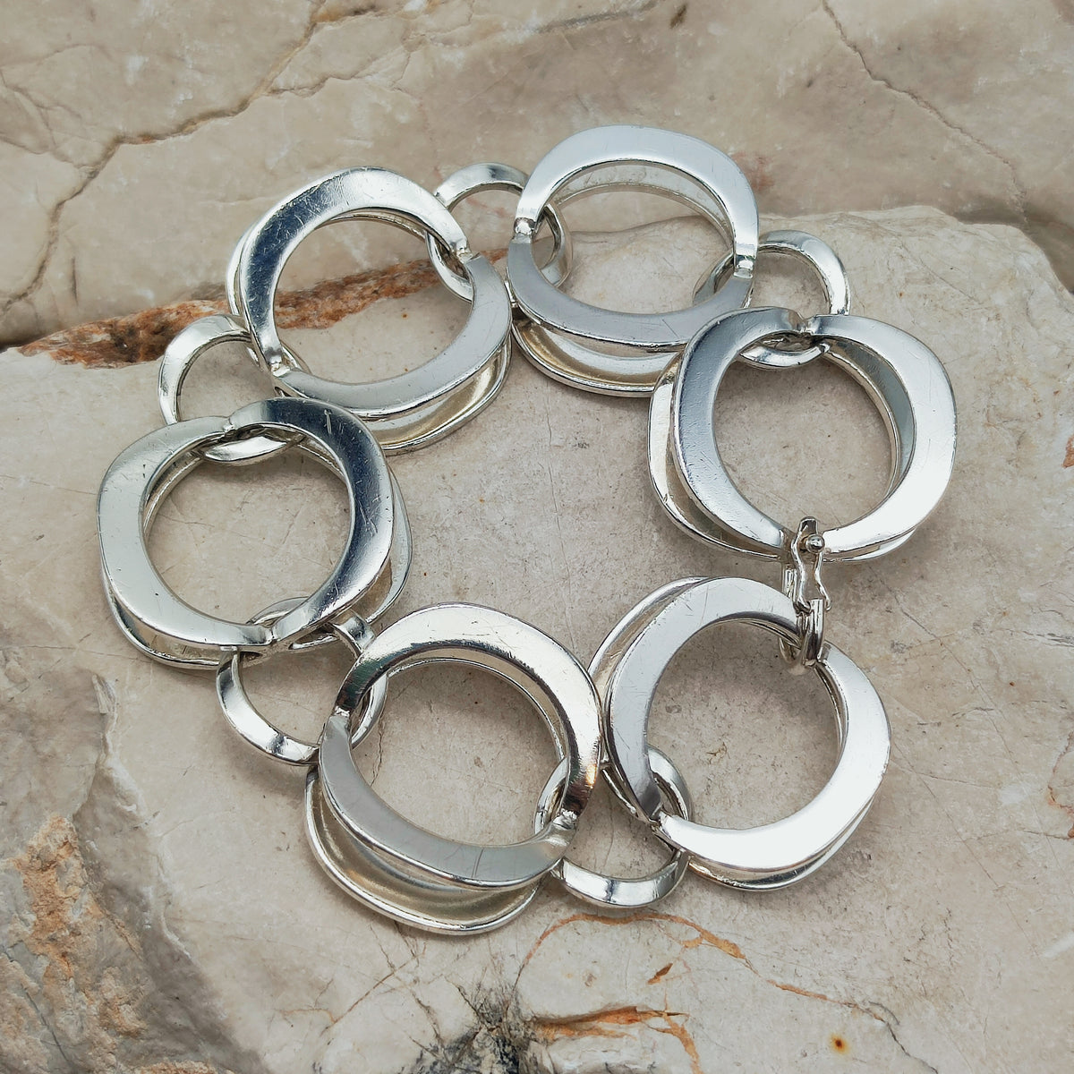 Vintage Theresia Hvorslev Reflex Bracelet in 935 Silver, 1972