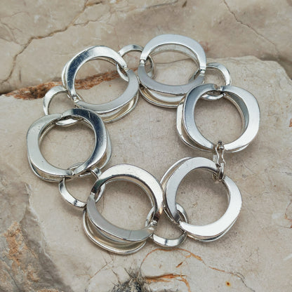 Vintage Theresia Hvorslev Reflex Bracelet in 935 Silver, 1972