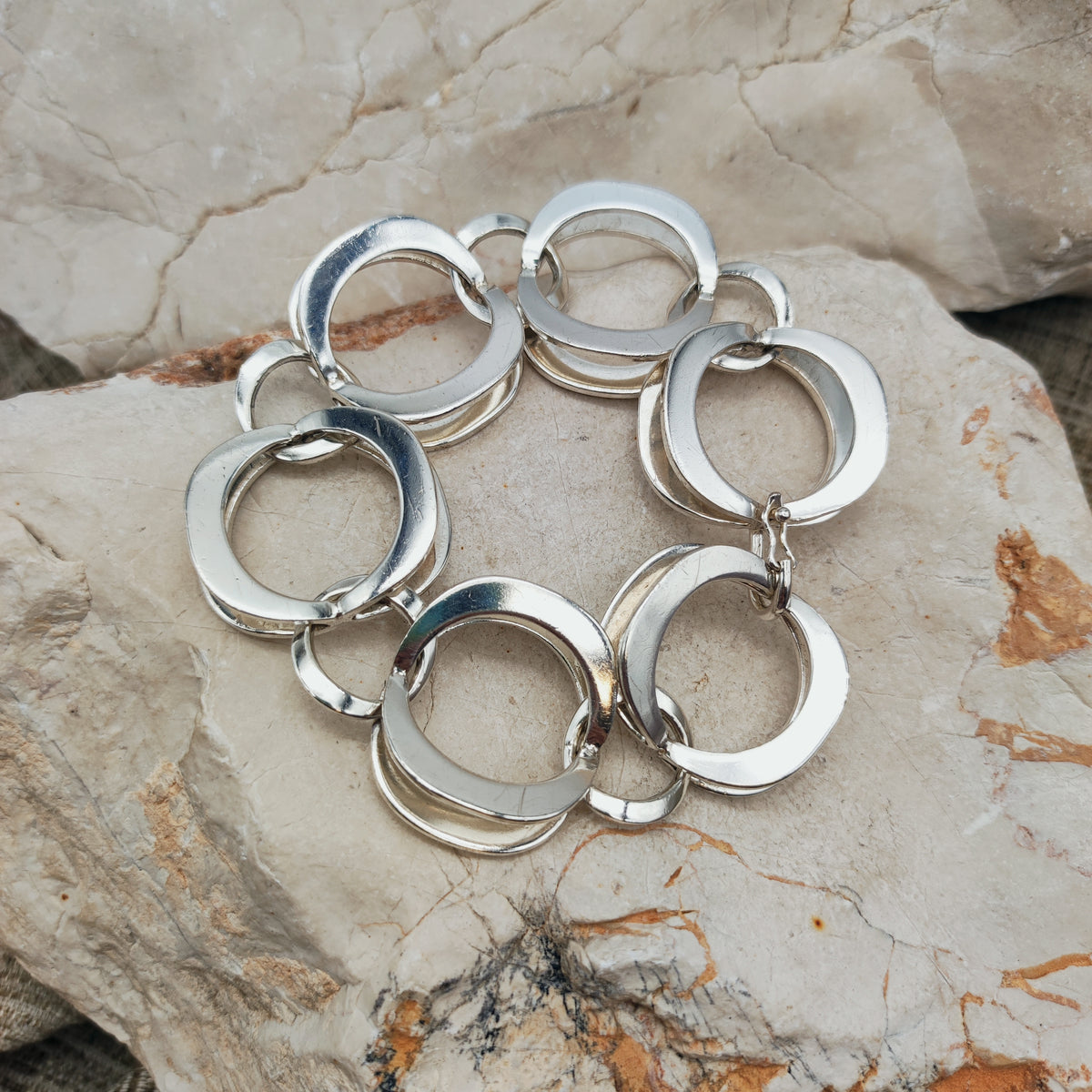 Vintage Theresia Hvorslev Reflex Bracelet in 935 Silver, 1972