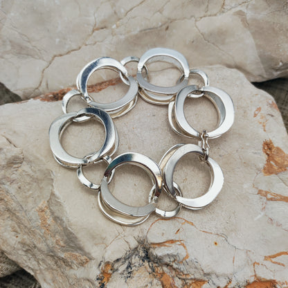 Vintage Theresia Hvorslev Reflex Bracelet in 935 Silver, 1972