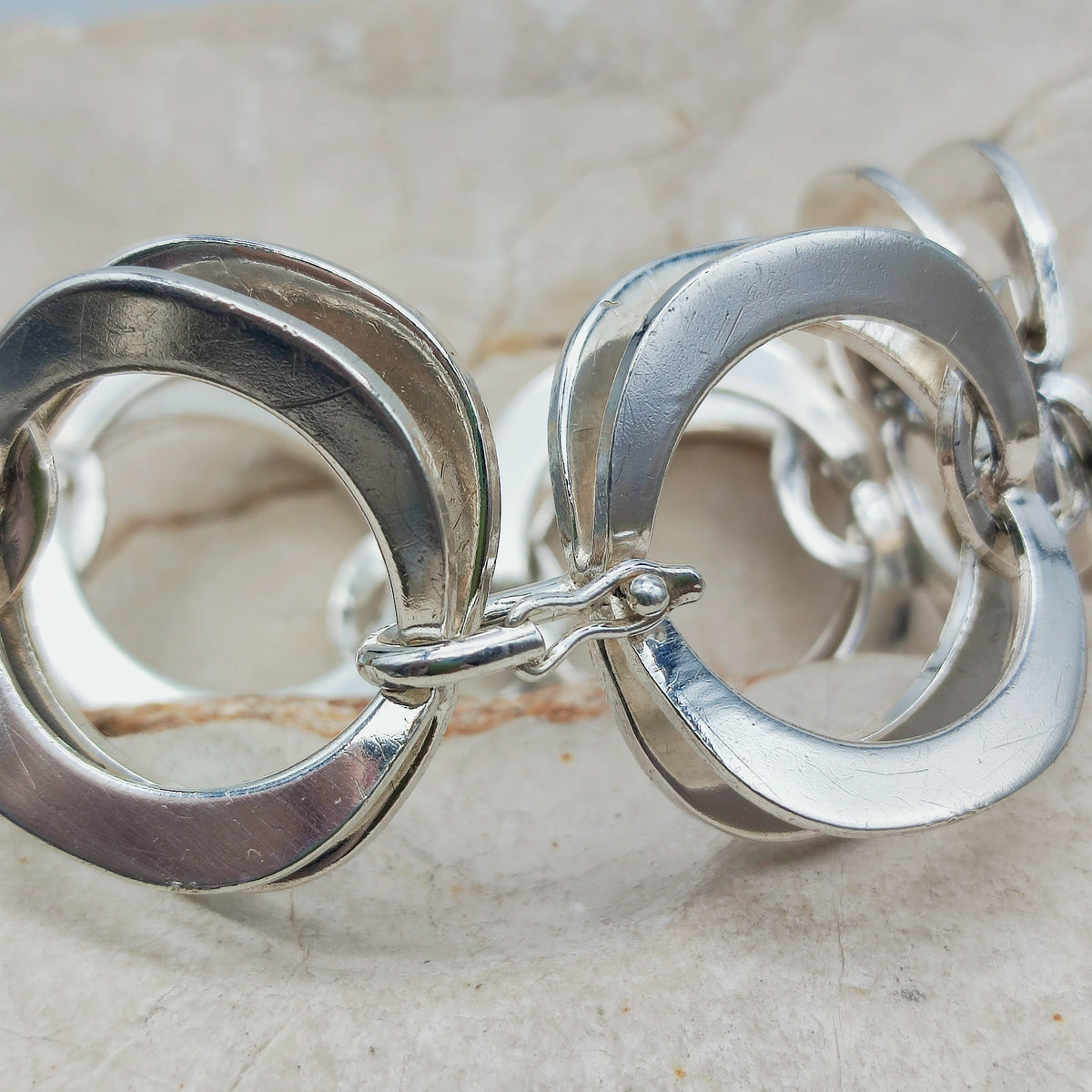 Vintage Theresia Hvorslev Reflex Bracelet in 935 Silver, 1972
