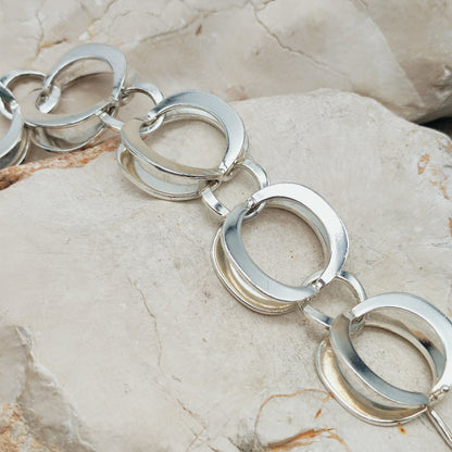 Vintage Theresia Hvorslev Reflex Bracelet in 935 Silver, 1972