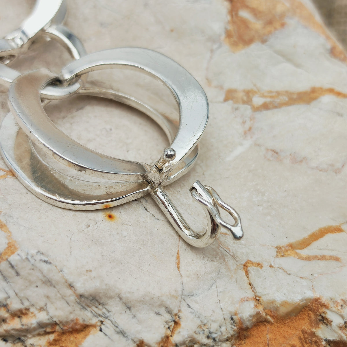 Vintage Theresia Hvorslev Reflex Bracelet in 935 Silver, 1972