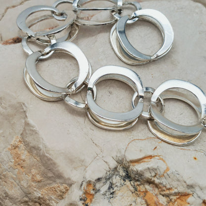 Vintage Theresia Hvorslev Reflex Bracelet in 935 Silver, 1972