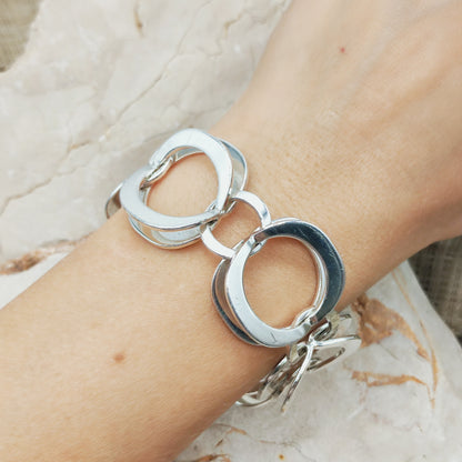 Vintage Theresia Hvorslev Reflex Bracelet in 935 Silver, 1972