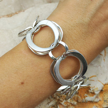 Vintage Theresia Hvorslev Reflex Bracelet in 935 Silver, 1972