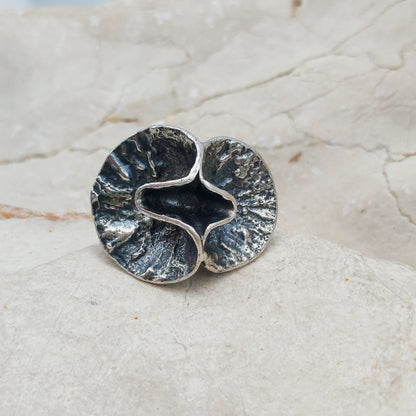 Vintage Theresia Hvorslev Sterling Silver Water Lily Ring, 1976
