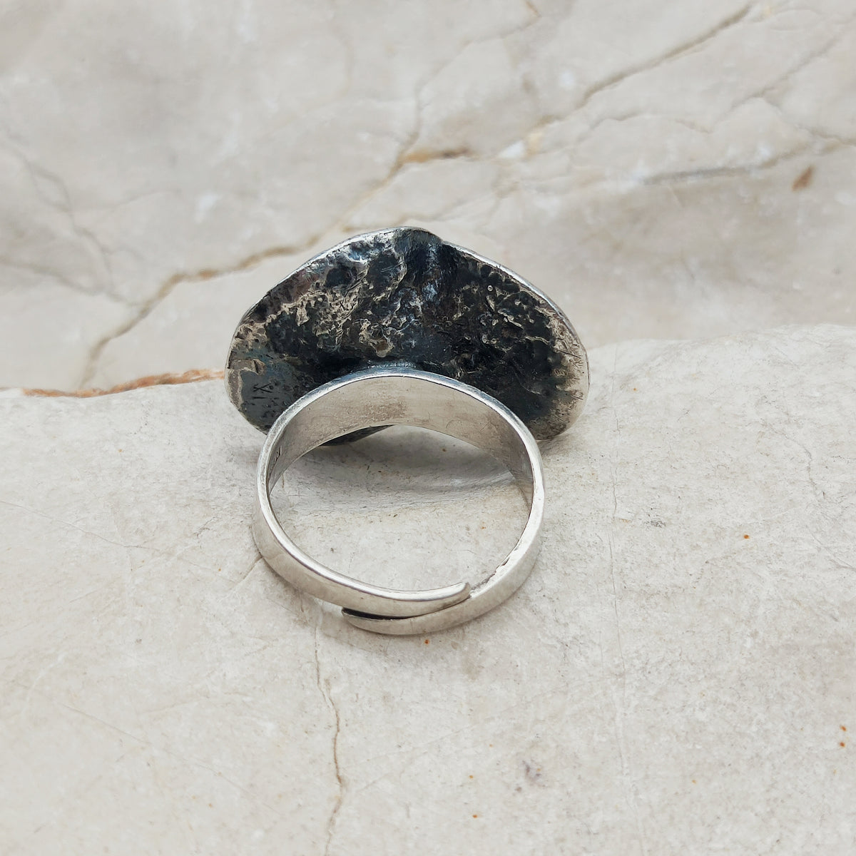 Vintage Theresia Hvorslev Sterling Silver Water Lily Ring, 1976
