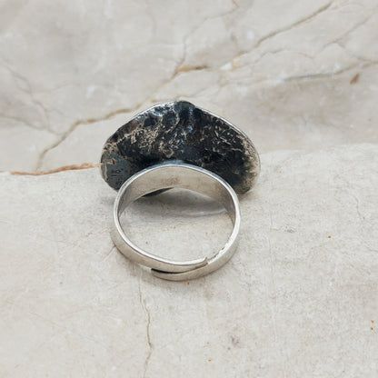 Vintage Theresia Hvorslev Sterling Silver Water Lily Ring, 1976