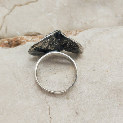 Vintage Theresia Hvorslev Sterling Silver Water Lily Ring, 1976