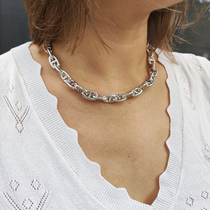 Vintage Hermès Chaîne d’Ancre Moyen Modèle Sterling Silver Necklace